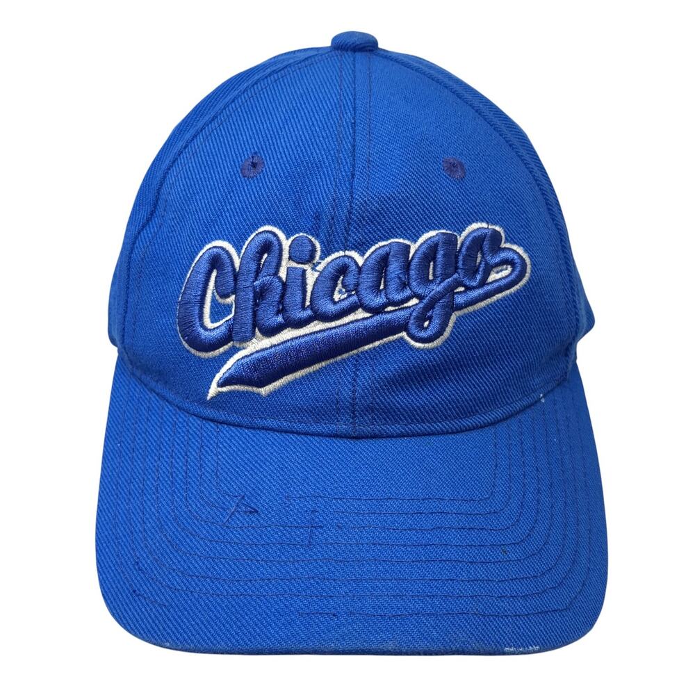 Chicago Strapback Hat Blue One Size Embroidered Adjustable Vent Holes